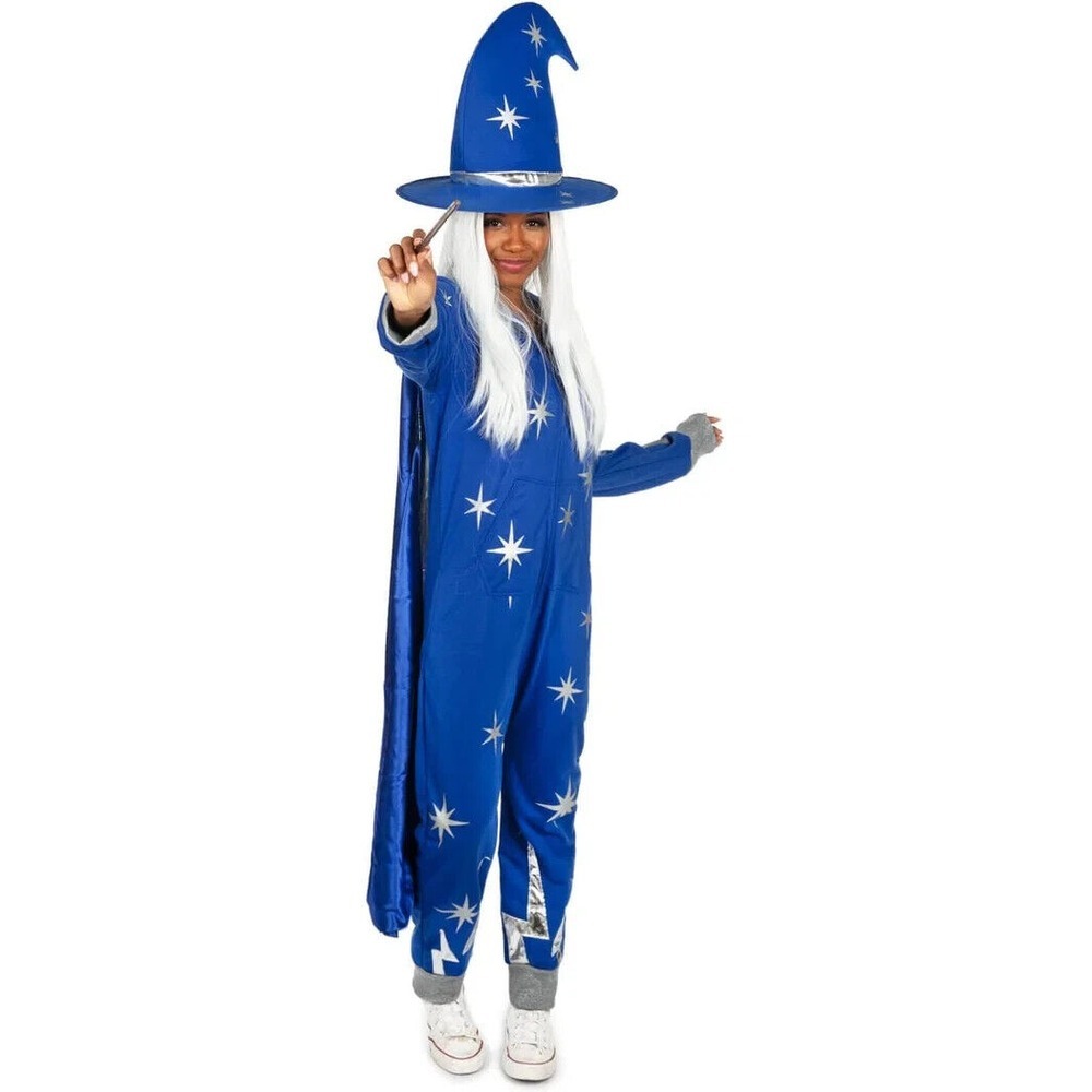 TIPSY ELVES WIZARD HALLOWEEN COSTUME Women's Size XS ‎ JUMPSUIT CAPE HAT  NEW!!